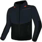 SHIMA Daybreaker Motorrad Zip Hoodie, grau/schwarz, 4XL
