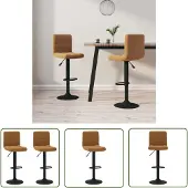 The Living Store Barhocker 2 Stk. Braun Samt