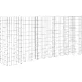 vidaXL H-förmiger Gabionen-Pflanzkorb Stahldraht 260x40x120 cm