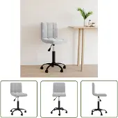 The Living Store Bürostuhl Drehbar Hellgrau Samt