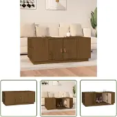 The Living Store Couchtisch Honigbraun 100x50x41 cm Massivholz Kiefer