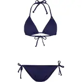 O'Neill Triangel-Bikini "ESSENTIALS CAPRI BONDEY BIKINI SET", Damen, Gr. 38, N-Gr, blau (blauberry ca), Obermaterial: 85% Polyamid, 15% Elasthan, Bikini-Sets Triangel-Bikini, mit herausnehmbaren Pads
