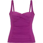 LASCANA Tankini-Top "Comfy", Damen, Gr. 40, Cup B, lila (beere), Recycling-Polyamid, unifarben, Bikini-Oberteile Tankini-Top, Bequeme Passform ohne Bügel