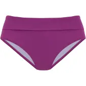 LASCANA Bikini-Hose "Comfy", Damen, Gr. 34, N-Gr, lila (beere), Recycling-Polyamid, unifarben, Badehosen Bikini-Hose, in höherer Form