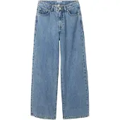 Tom Tailor Weite Jeans , Mädchen, Gr. 164, N-Gr, blau (mid stone bright blau denim), Denim/Jeans, Obermaterial: 100% Baumwolle, unifarben, normal, Jeans Weite Jeans, im 5-Pocket-Style