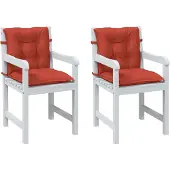 vidaXL Niedriglehner-Auflagen 2 Stk. Melange Rot 100x50x7 cm Stoff