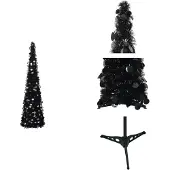 vidaXL Künstlicher Pop-Up-Weihnachtsbaum Schwarz 180 cm PET - Weihnachtsbäume