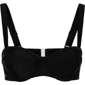 LASCANA Bügel-Bikini-Top "Gina", Damen, Gr. 38, Cup C, schwarz, Recycling-Polyamid, unifarben, Bikini-Oberteile Bügel-Bikini-Top, mit Ziernähten