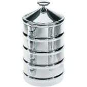 Alessi CB03, Behälter, Rund, 1,14 l, Edelstahl, Aluminium, Edelstahl, 110 mm