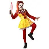 Atosa Clown Halloween Mädchenkostüm