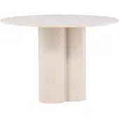 Venture Home Esstisch "Olivia, runder Esstisch, einladend, Ø 110 cm", beige (beige, beige), B:110cm H:75cm T:110cm, Tische, Esstisch, Esszimmertisch, MDF, rund, einheitlich, gesellig, einladend