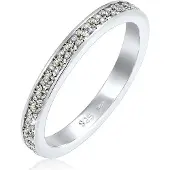 Elli Silberring "Ring Memoire Verlobung Kristalle 925 Silber" Gr. 60, grau, Fingerringe, Damen, 60, Silber 925 (Sterlingsilber), Silberring