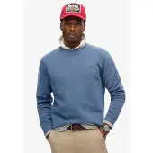 Superdry für Herren. M2013751A Essential Logo Crew Sweatshirt blau (XL), Lässig, Baumwolle, Nachhaltig