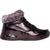 SKECHERS Damen Schnürstiefeletten/ Winter Boots FIESTY WINTER Dunkelrot Synthetik Textil Mix Größe: 41