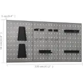 vidaXL Werkbank mit 3 Werkzeugwänden und 1 Wandschrank