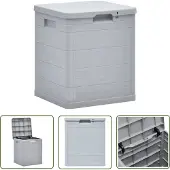 The Living Store Garten-Aufbewahrungsbox 90 L Hellgrau