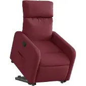 vidaXL Relaxsessel mit Aufstehhilfe Weinrot Stoff