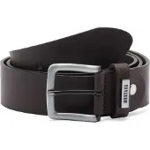 Mustang Ledergürtel "Wayne", Herren, Gr. 110, braun (dunkelbraun), Rindsleder, unifarben, Gürtel Ledergürtel, mit benieteter Schlaufe, unifarben, im Casual-Design