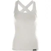 Winshape Sporttop "WVR25", Damen, Gr. S, grau (grau melange), 48% Baumwolle, 48% Polyester, 4% Elasthan, eckiger Ausschnitt, Tops Sporttop, Cross Back Style