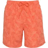 Bruno Banani Badeshorts , Herren, Gr. XL, N-Gr, orange (orange bedruckt), Recycling-Polyester, bedruckt, Badehosen Badeshorts, mit floralem Design, Topseller
