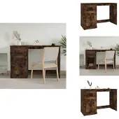 vidaXL Schreibtisch mit Schublade Räuchereiche 115x50x75cm - Schreibtische