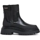 Pepe Jeans für Damen. PLS50528 Queen Chelsea-Stiefeletten schwarz (40), Wohnung, Reißverschluss, Lässig