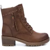 Refresh für Damen. 17224103-CAMEL Stiefelette 172241 braun (37), 3 bis 5 cm, Reißverschluss, Lässig