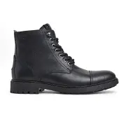 Pepe Jeans für Herren. PMS50245 Fred Land Lederstiefeletten schwarz (45), Wohnung, Schnürsenkel, Reißverschluss, Lässig
