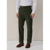 Hackett London für Herren. HM212656 Chino-Hose Pigment Cord grün (34/32), Lässig, Baumwolle