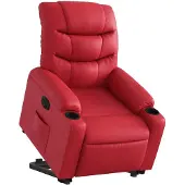 vidaXL Relaxsessel mit Aufstehhilfe Elektrisch Rot Kunstleder