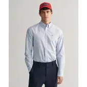 Gant für Herren. 3000132 Hemd Slim Fit Streifen Popeline hellblau (S), Lässig, Baumwolle, Klassisch, Langarm
