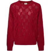 Pepe Jeans für Damen. PL702201 Hedra Crew Pullover rot (S), Lässig, Baumwolle, Nachhaltig