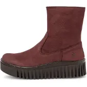 Art für Damen. 115311467003_008 Stiefeletten aus Leder 1531 Brighton Bordeaux (40), 3 bis 5 cm, Reißverschluss, Lässig