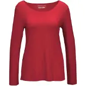 Goldner Longpullover "Kurzgröße Kombistarkes Langarmshirt mit tonaler Zierkante", Damen, Gr. 24, rot, Obermaterial: 90% Viskose CV. 10% Elasthan EL., Sonstiges, Pullover Longpullover, Ohne