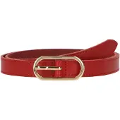 Tamaris Ledergürtel "Claudia Gold", Damen, Gr. 80, rot, Rindsleder, unifarben, Gürtel Ledergürtel, mit schmaler Schließe, 2 cm breit, aus Rindsleder, unifarben