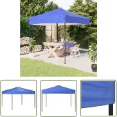 The Living Store Partyzelt Faltbar Blau 3x3 m