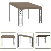 The Living Store Wand-Pavillon 3x3x2,5 m Taupe