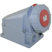 Pce Feststeckdose 63A 5P 400V rot IP67 /ohne Kabelverschraubung/ POWER TWIST 135-6