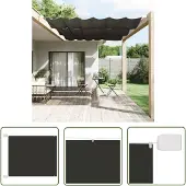 The Living Store Senkrechtmarkise Anthrazit 140x270 cm Oxford-Gewebe