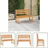 The Living Store Gartenbank 114 cm Massivholz Teak
