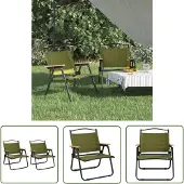 The Living Store Campingstühle 2 Stk. Grün 54x43x59 cm Oxford-Gewebe