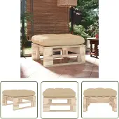The Living Store Garten-Paletten-Hocker Imprägniertes Kiefernholz