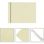 The Living Store Balkonsichtschutz Oxfordgewebe 90x600 cm Creme