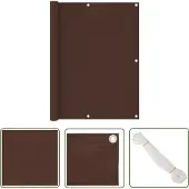 The Living Store Balkon-Sichtschutz Braun 120x500 cm Oxford-Gewebe