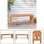 The Living Store Gartenbank 110 cm Massivholz Eukalyptus