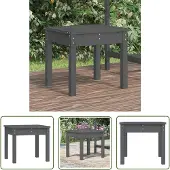 The Living Store Gartenbank Grau 50x44x45 cm Massivholz Kiefer