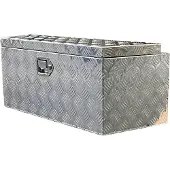 Novio Anhänger-Aufbewahrungsbox aus Aluminium Deichselkasten Aluminium 900x300x350