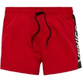 Venice beach Badeshorts , Herren, Gr. XXL (58/60), N-Gr, rot, Microfaser, Recycling-Polyester, unifarben mit Farbeinsatz, Badehosen Badeshorts, mit großem Markenschriftzug