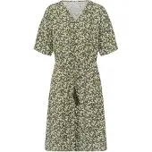 HEINE Druck-Kleid in oliv-ecru-bedruckt | Gr.: 40