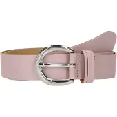 Tamaris Ledergürtel "Clara Silver", Damen, Gr. 95, rosa (hellrosa), Rindsleder, unifarben, Basic, Gürtel Ledergürtel, mit glänzender silberfarbener Schließe, unifarben, 3 cm breit